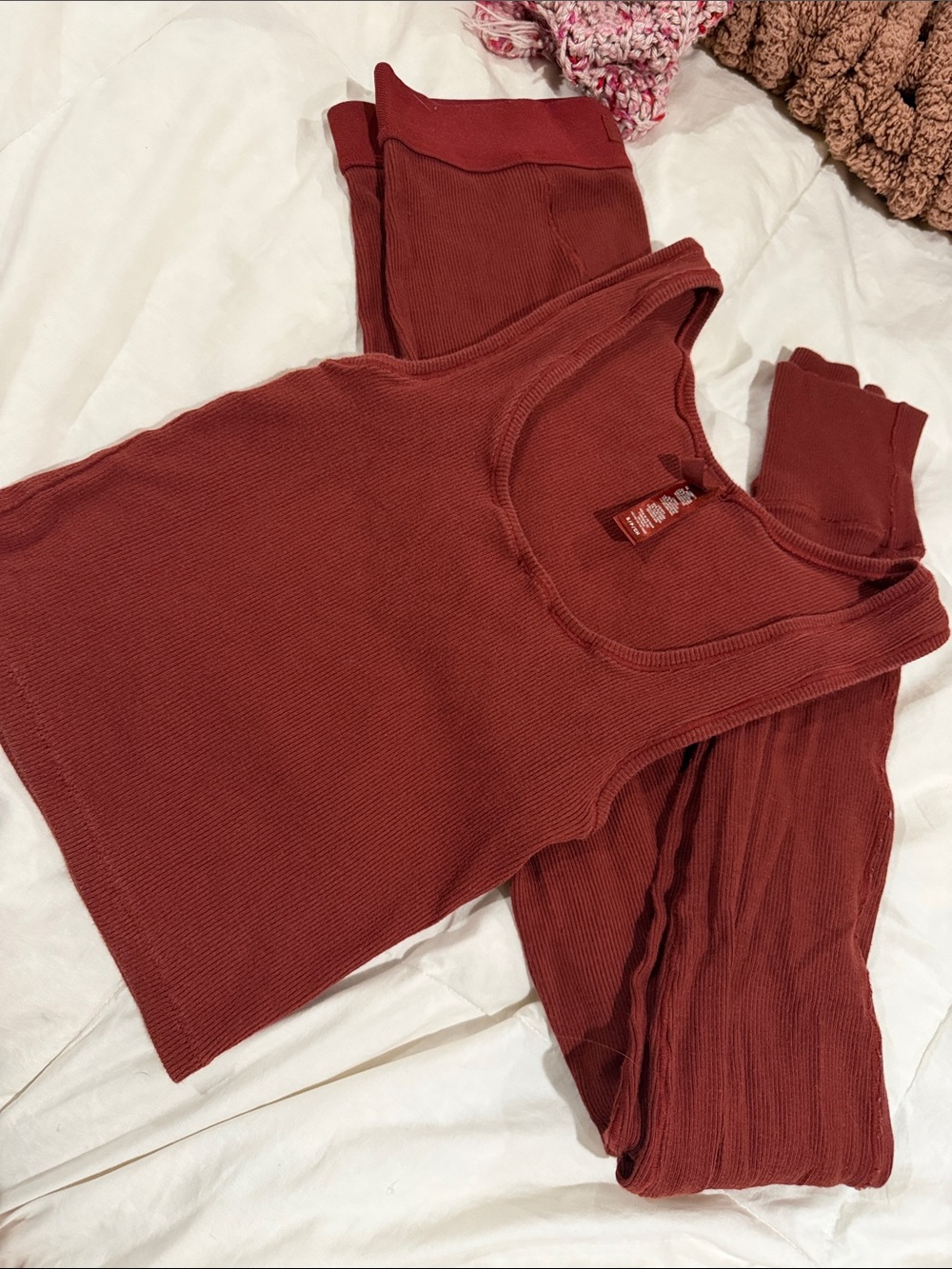 SKIMS Ribbed Tank and Leggings SMALL